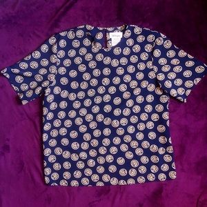 Vintage Worthington M Patterned Short Sleeve Top